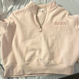 Pink Cowl Neck Sweater with Ribbed Finish